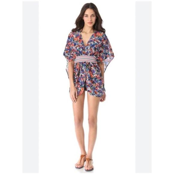 M Missoni 100% Silk Printed Kimono Belted Tunic Top Coverup Size Large New - Picture 8 of 10